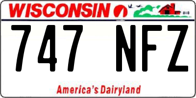 WI license plate 747NFZ