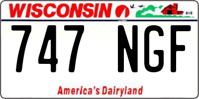 WI license plate 747NGF