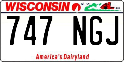 WI license plate 747NGJ
