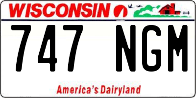 WI license plate 747NGM