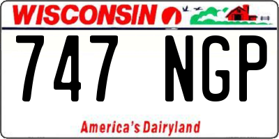 WI license plate 747NGP