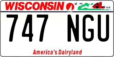 WI license plate 747NGU