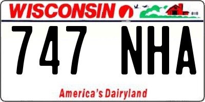 WI license plate 747NHA