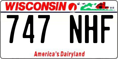 WI license plate 747NHF