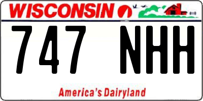 WI license plate 747NHH