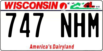 WI license plate 747NHM