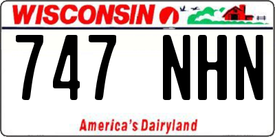 WI license plate 747NHN