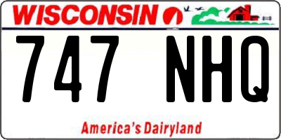 WI license plate 747NHQ