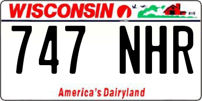 WI license plate 747NHR