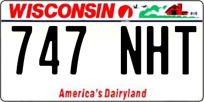 WI license plate 747NHT