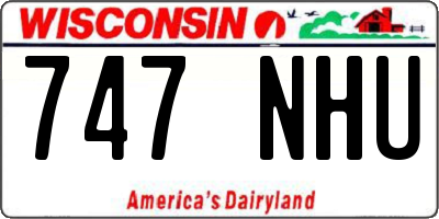 WI license plate 747NHU