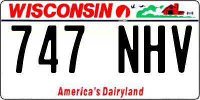 WI license plate 747NHV