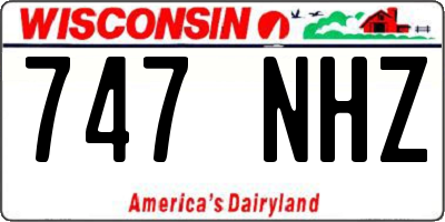 WI license plate 747NHZ