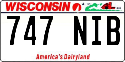 WI license plate 747NIB