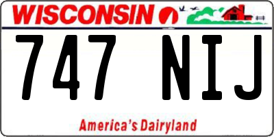 WI license plate 747NIJ