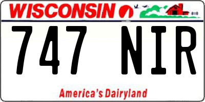 WI license plate 747NIR