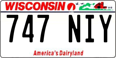 WI license plate 747NIY