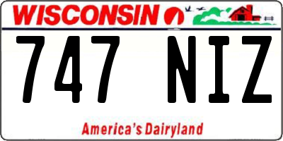 WI license plate 747NIZ