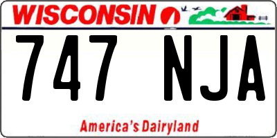 WI license plate 747NJA