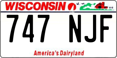 WI license plate 747NJF