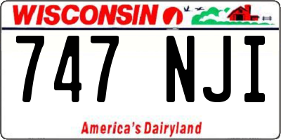 WI license plate 747NJI