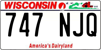 WI license plate 747NJQ