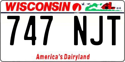 WI license plate 747NJT