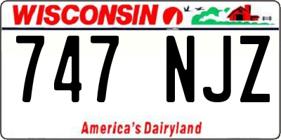 WI license plate 747NJZ