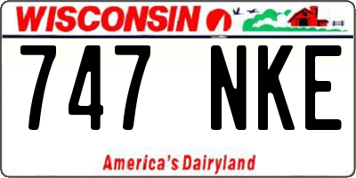 WI license plate 747NKE