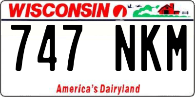 WI license plate 747NKM