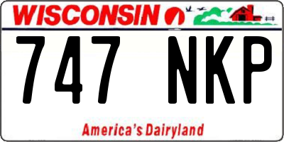 WI license plate 747NKP