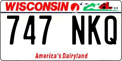 WI license plate 747NKQ