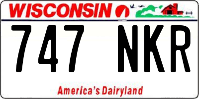 WI license plate 747NKR