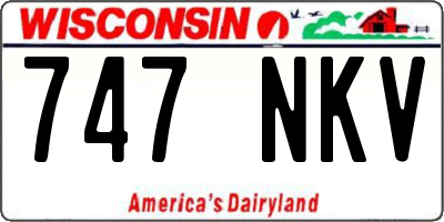 WI license plate 747NKV