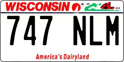 WI license plate 747NLM