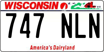 WI license plate 747NLN
