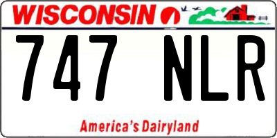 WI license plate 747NLR