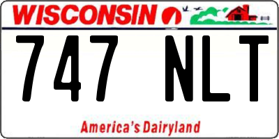 WI license plate 747NLT