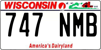 WI license plate 747NMB