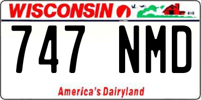 WI license plate 747NMD