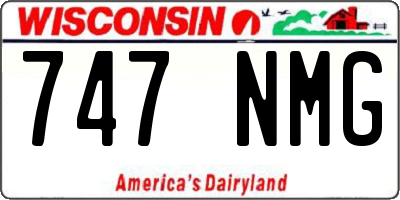 WI license plate 747NMG