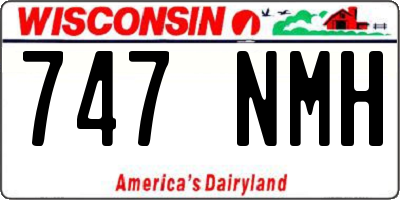 WI license plate 747NMH