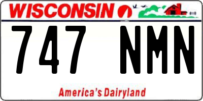 WI license plate 747NMN
