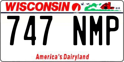 WI license plate 747NMP