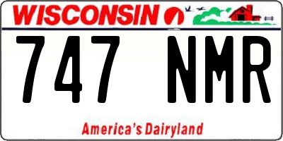 WI license plate 747NMR