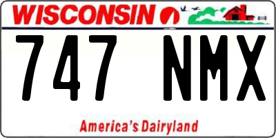 WI license plate 747NMX