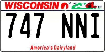 WI license plate 747NNI