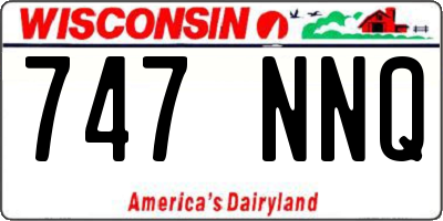 WI license plate 747NNQ