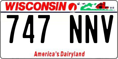 WI license plate 747NNV