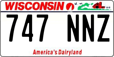 WI license plate 747NNZ